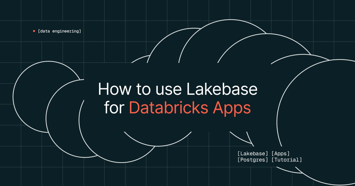 Cover graphic for using Lakebase as a transactional data layer for Databricks Apps
